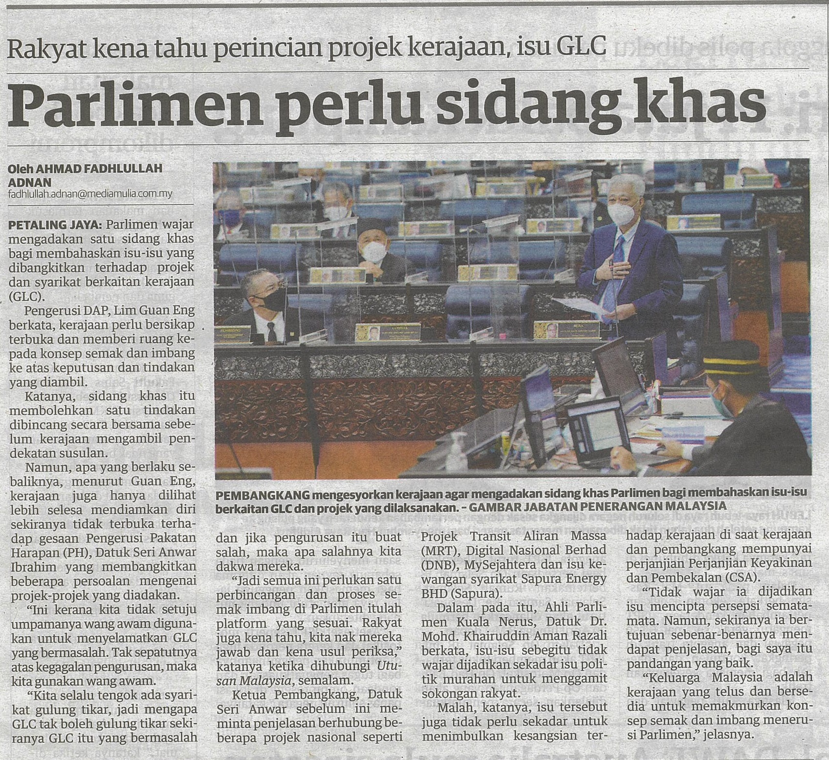 Peranan parlimen malaysia